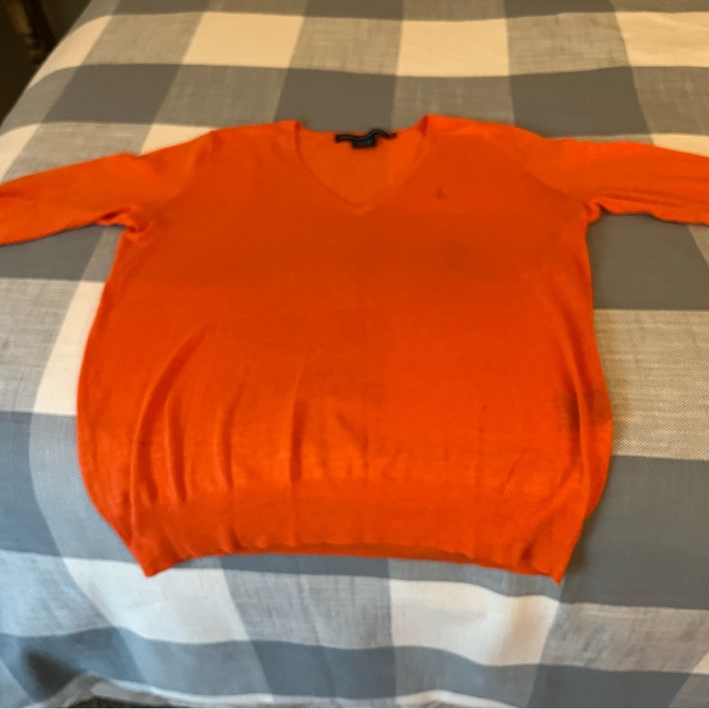 Orange linen Ralph Lauren sweater
